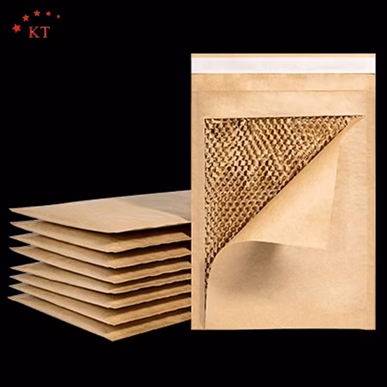 Kundenspezifisches Drucken von Kraftpapier-Luftpolstertaschen, selbstklebende, gepolsterte Umschläge, Kuriertaschen, biologisch abbaubare, kompostierbare Versandtaschen, Versandtaschen, Luftpolstertaschen