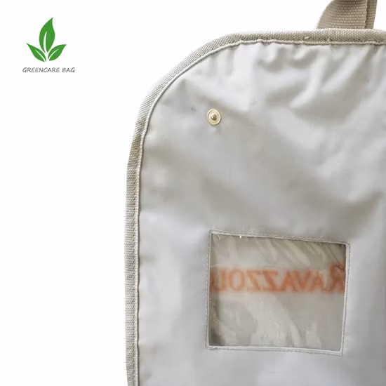 Hochwertige 600D-Polyester-Kleidersäcke, PVC-Fenster-Kleidersäcke, Großhandel, Anzug, Reißverschluss, Anzug, Abdeckung, Staubbeutel